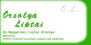 orsolya liptai business card